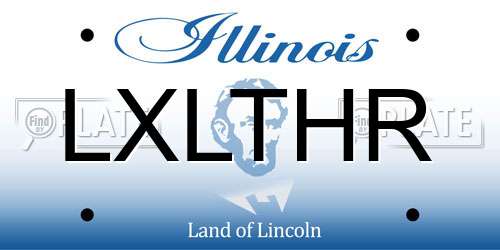 LXLTHR Illinois License Plate