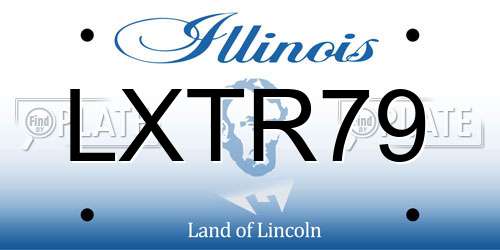 LXTR79 Illinois License Plate