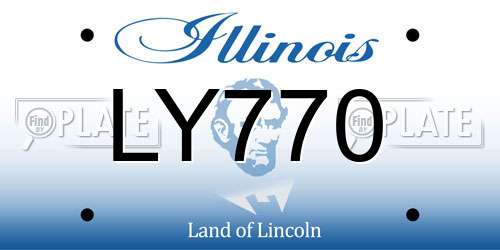 LY770 Illinois License Plate