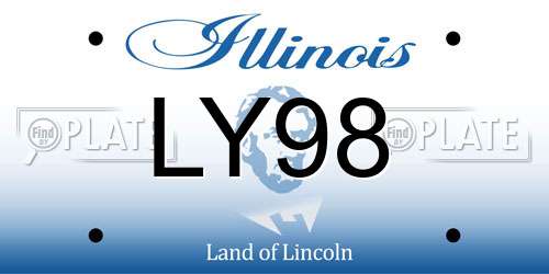 LY98 Illinois License Plate