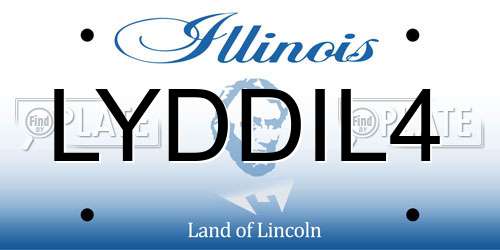 LYDDIL4 Illinois License Plate