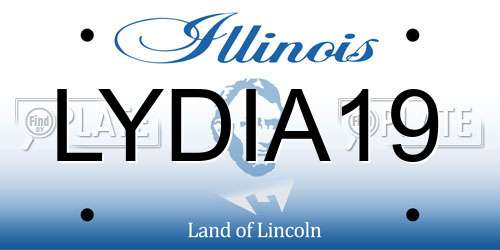 LYDIA19 Illinois License Plate