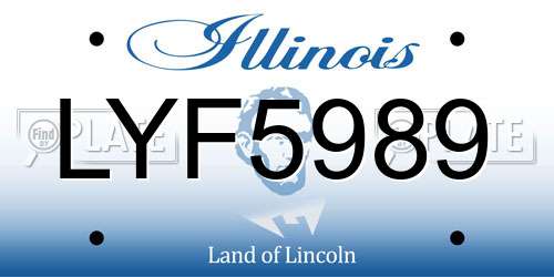 LYF5989 Illinois License Plate