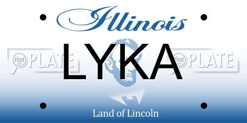 LYKA Illinois License Plate