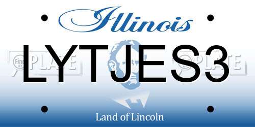LYTJES3 Illinois License Plate
