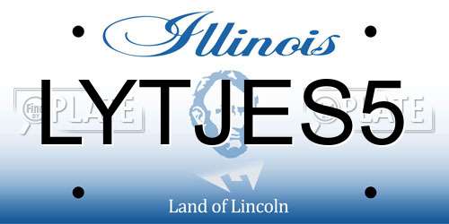 LYTJES5 Illinois License Plate