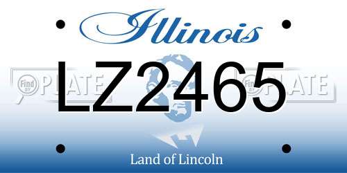 LZ2465 Illinois License Plate
