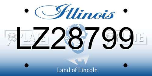 LZ28799 Illinois License Plate