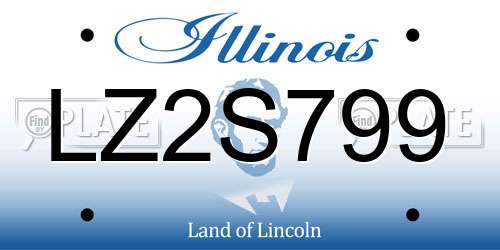 LZ2S799 Illinois License Plate