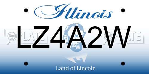 LZ4A2W Illinois License Plate