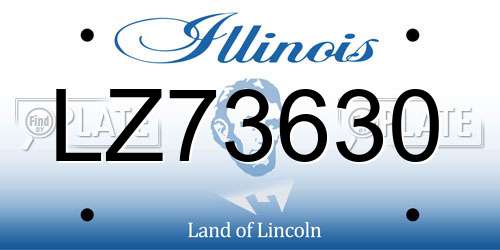 LZ73630 Illinois License Plate