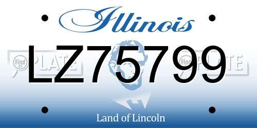 LZ75799 Illinois License Plate