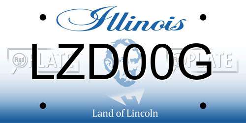 LZD00G Illinois License Plate