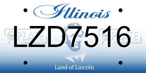 LZD7516 Illinois License Plate