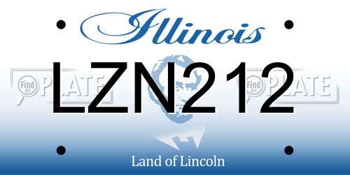 LZN212 Illinois License Plate