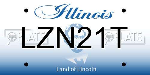 LZN21T Illinois License Plate