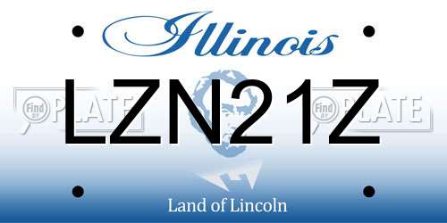 LZN21Z Illinois License Plate