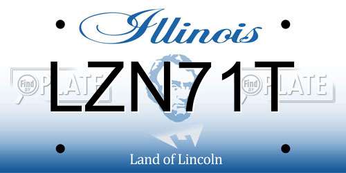 LZN71T Illinois License Plate