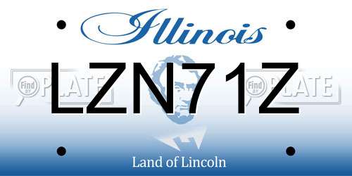 LZN71Z Illinois License Plate