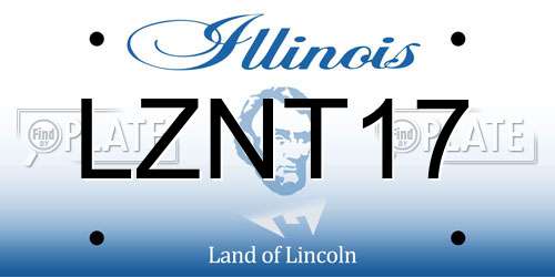 LZNT17 Illinois License Plate