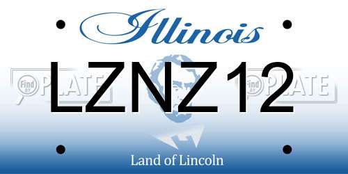 LZNZ12 Illinois License Plate