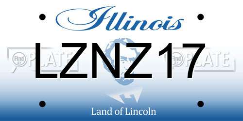 LZNZ17 Illinois License Plate