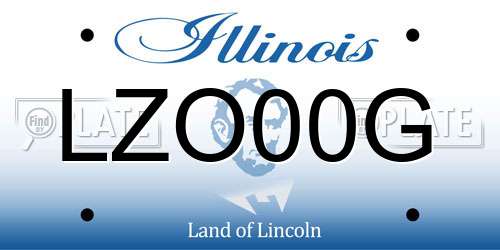 LZO00G Illinois License Plate