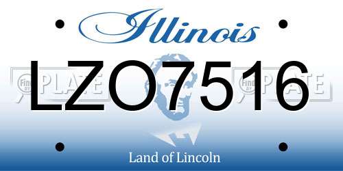 LZO7516 Illinois License Plate