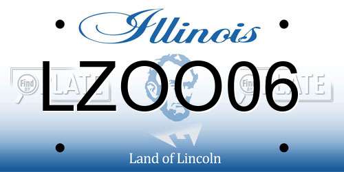 LZOO06 Illinois License Plate