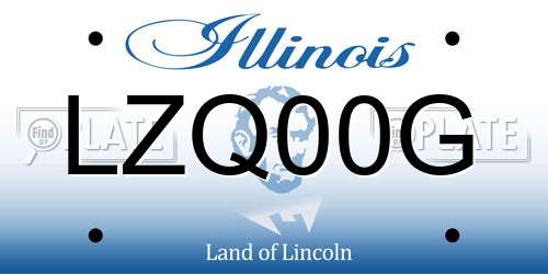 LZQ00G Illinois License Plate