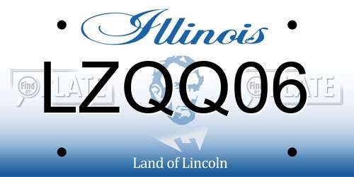 LZQQ06 Illinois License Plate