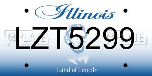 LZT5299 Illinois License Plate