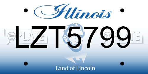 LZT5799 Illinois License Plate