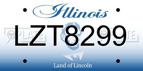 LZT8299 Illinois License Plate