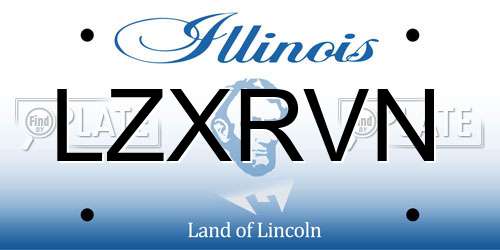 LZXRVN Illinois License Plate