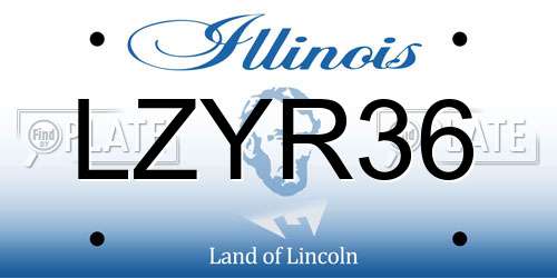 LZYR36 Illinois License Plate