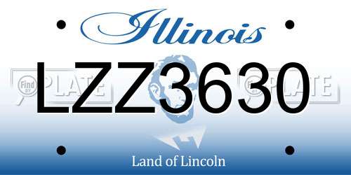 LZZ3630 Illinois License Plate