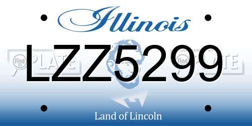 LZZ5299 Illinois License Plate