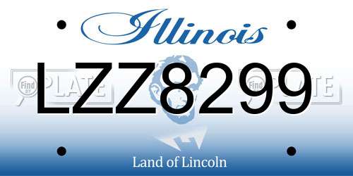 LZZ8299 Illinois License Plate