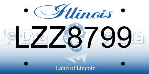 LZZ8799 Illinois License Plate