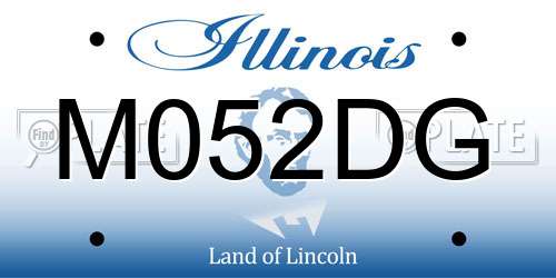 M052DG Illinois License Plate