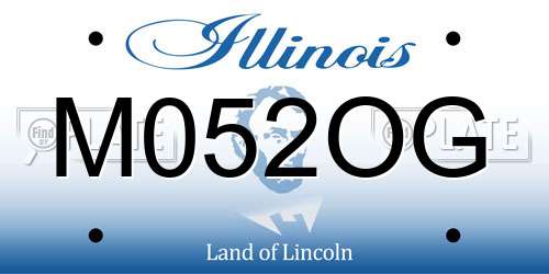M052OG Illinois License Plate