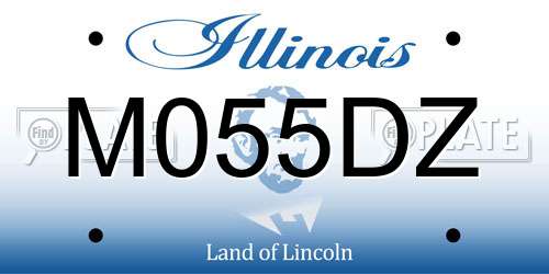 M055DZ Illinois License Plate