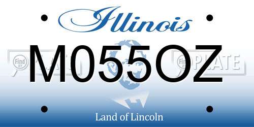 M055OZ Illinois License Plate