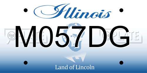 M057DG Illinois License Plate