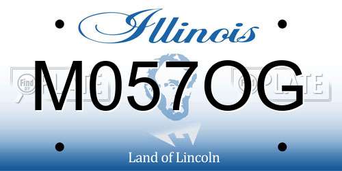 M057OG Illinois License Plate
