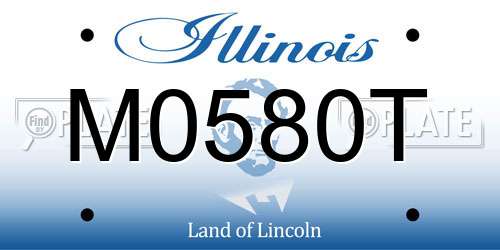 M0580T Illinois License Plate