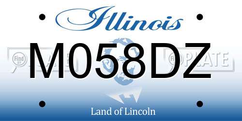 M058DZ Illinois License Plate