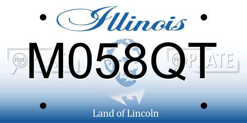 M058QT Illinois License Plate
