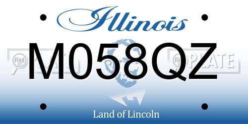 M058QZ Illinois License Plate